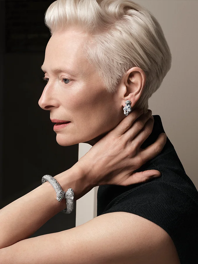 тильда суинтон cartier кампейн амбассадор рекламная кампания новая коллекция ювелирные украшения бижутерия