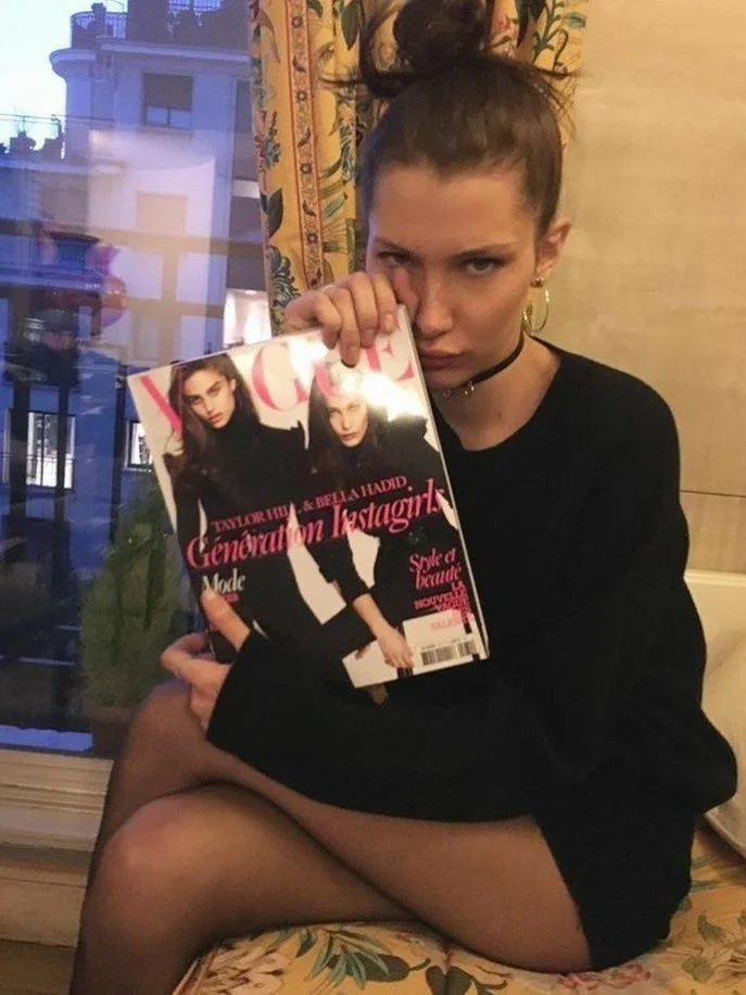 Белла Хадид до ринопластики