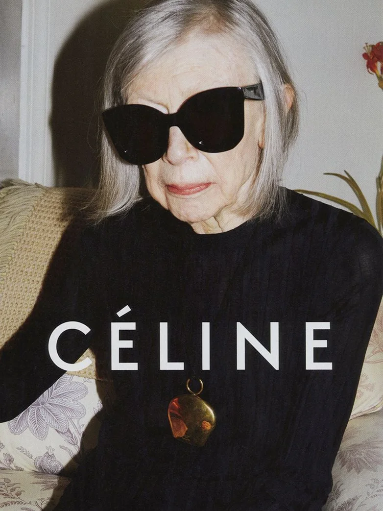 Джан Дидион в кампейне Celine, весна-лето 2015