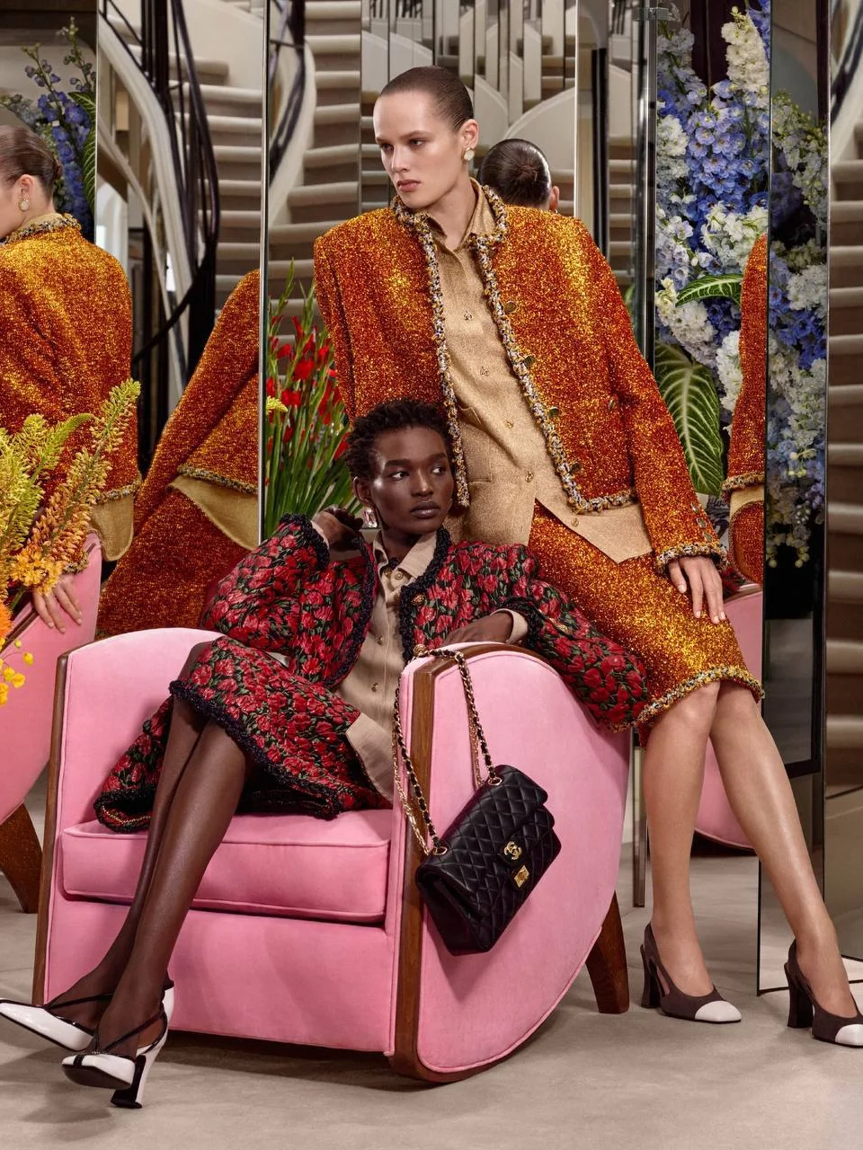 шанель, Chanel, осень-зима 2026, кампейн, Бхавита Мандава, Аденг Мариал, Нур Хан, Авар Одианг, новинки, flap bag