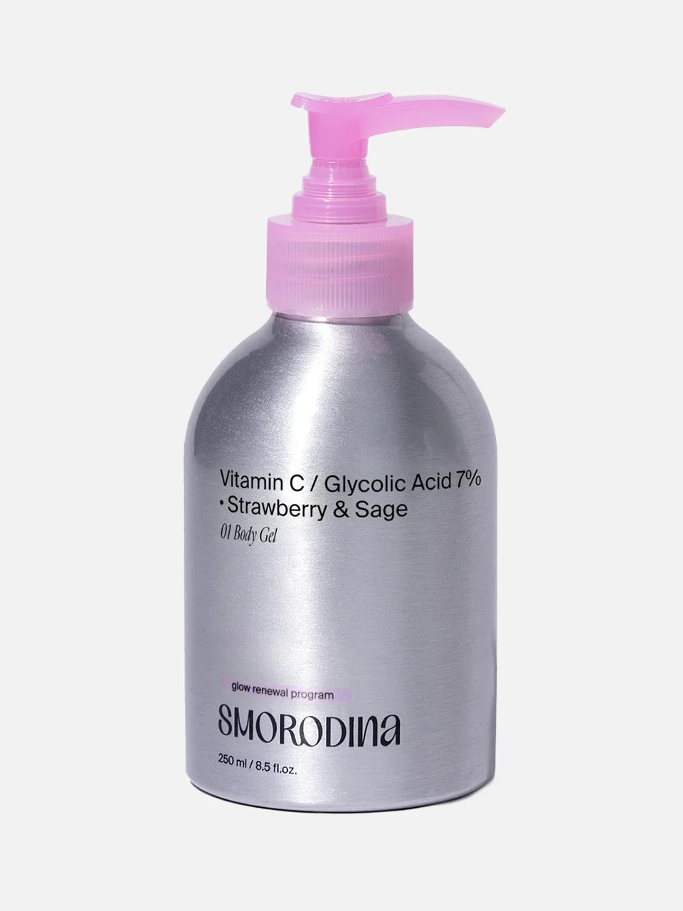 Гель для душа с витамином C и гликолевой кислотой 7% Strawberry & Sage 01 Body Gel, SMORODINA, цена: 1 490 ₽